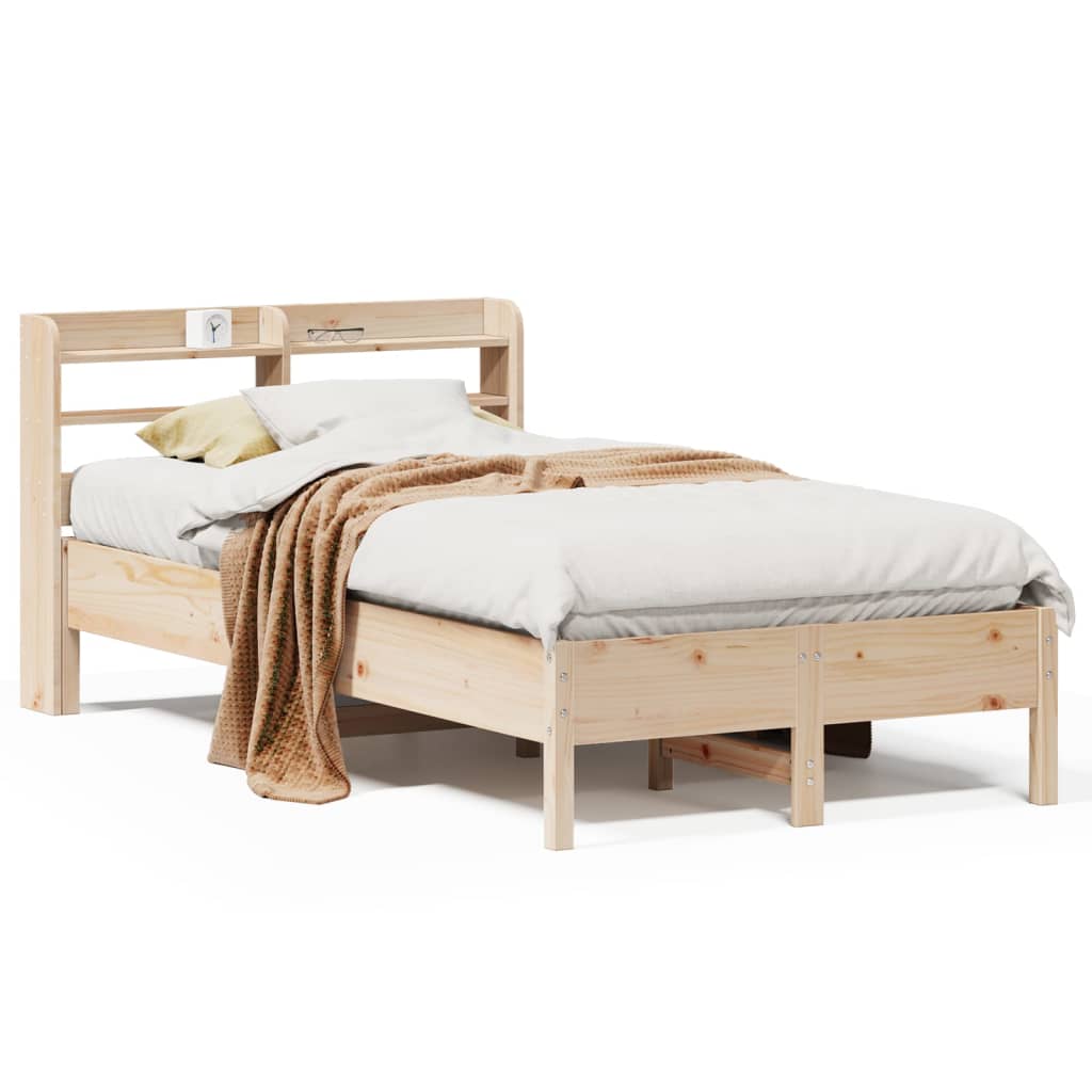 Bed Frame without Mattress 120x200 cm Solid Wood Pine